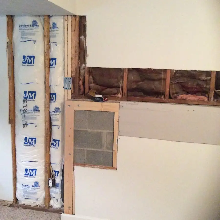Wall insulation replacement during Contents Cleaning & Restoration in Penn Forest